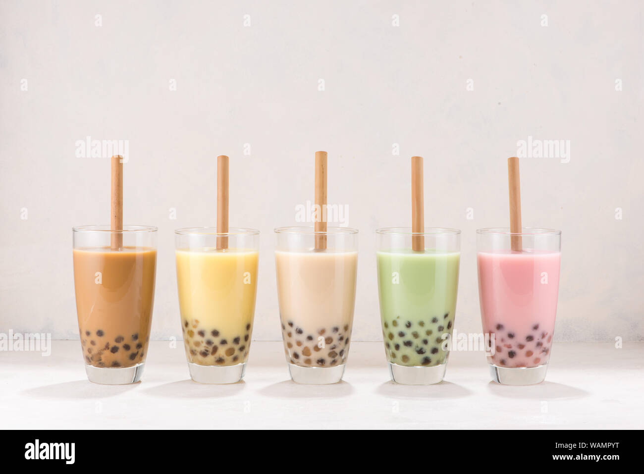 Row Of Fresh Boba Bubble Tea Glasses With Straw On White Background Stock Photo Alamy https www alamy com row of fresh boba bubble tea glasses with straw on white background image264759148 html