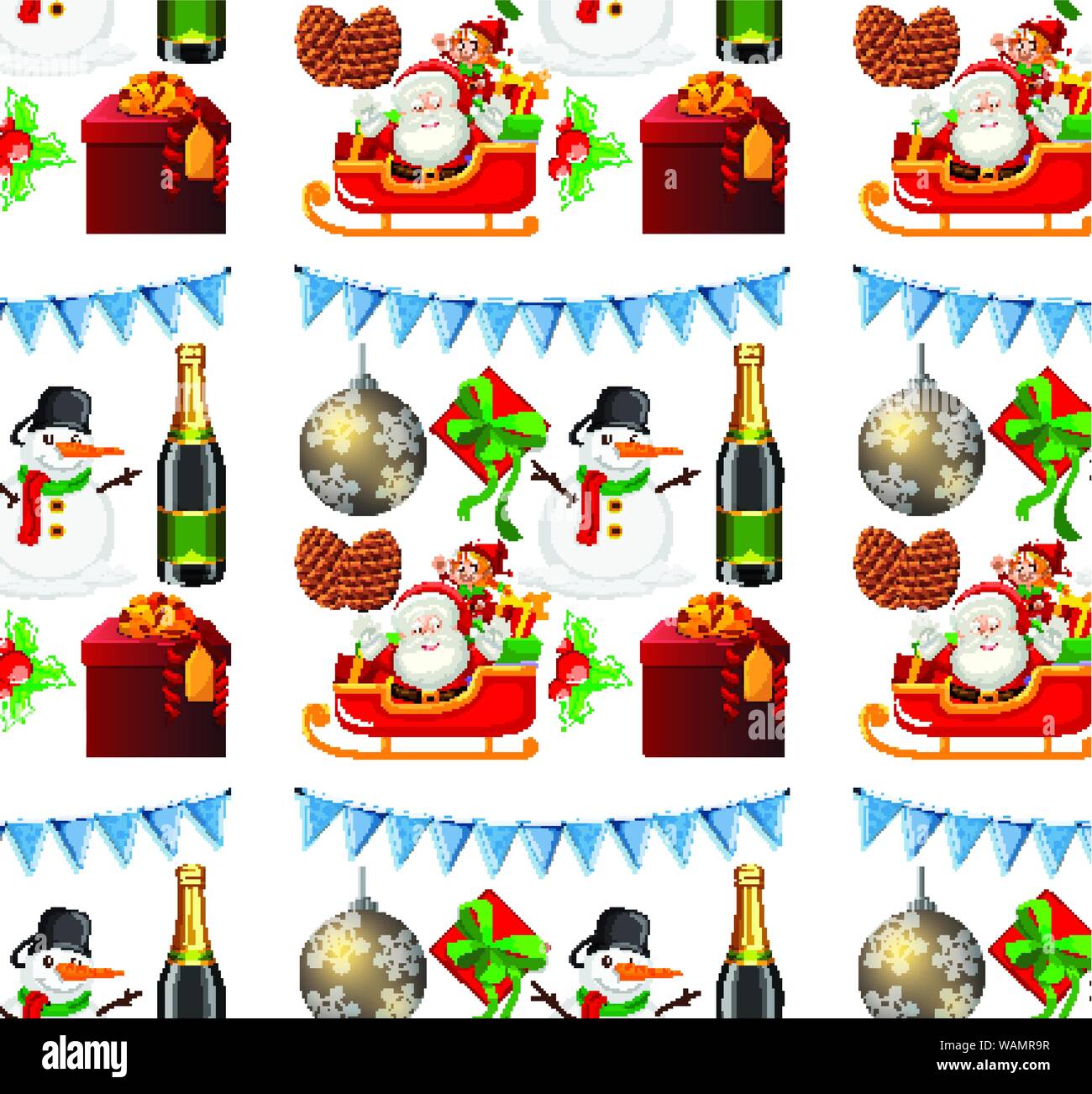 Seamless background design with christmas theme illustration Stock ...