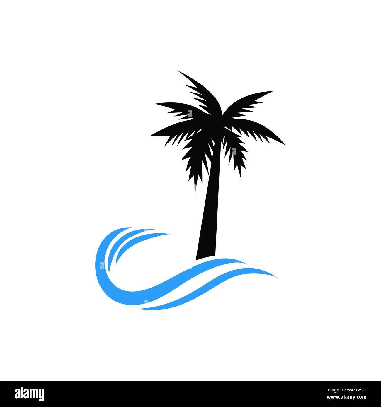 Palm tree graphic design template vector isolated Stock Vector Image & Art Alamy