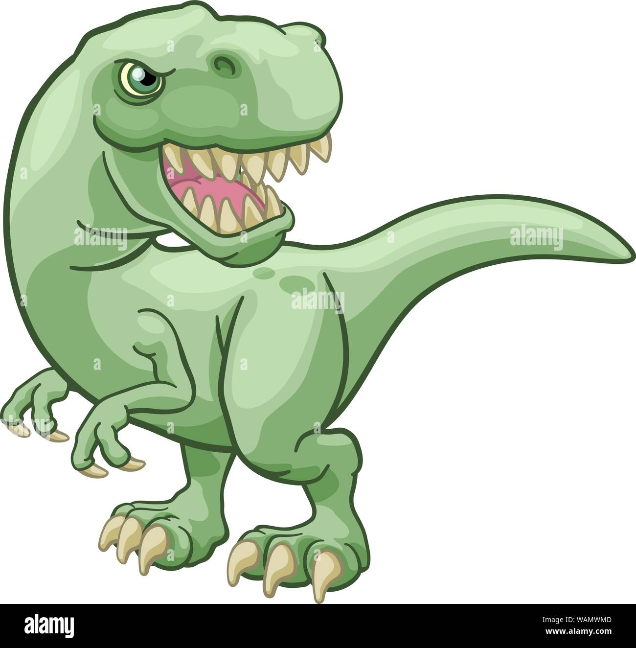 T Rex Dinosaur Cartoon Standing PNG & SVG Design For T-Shirts