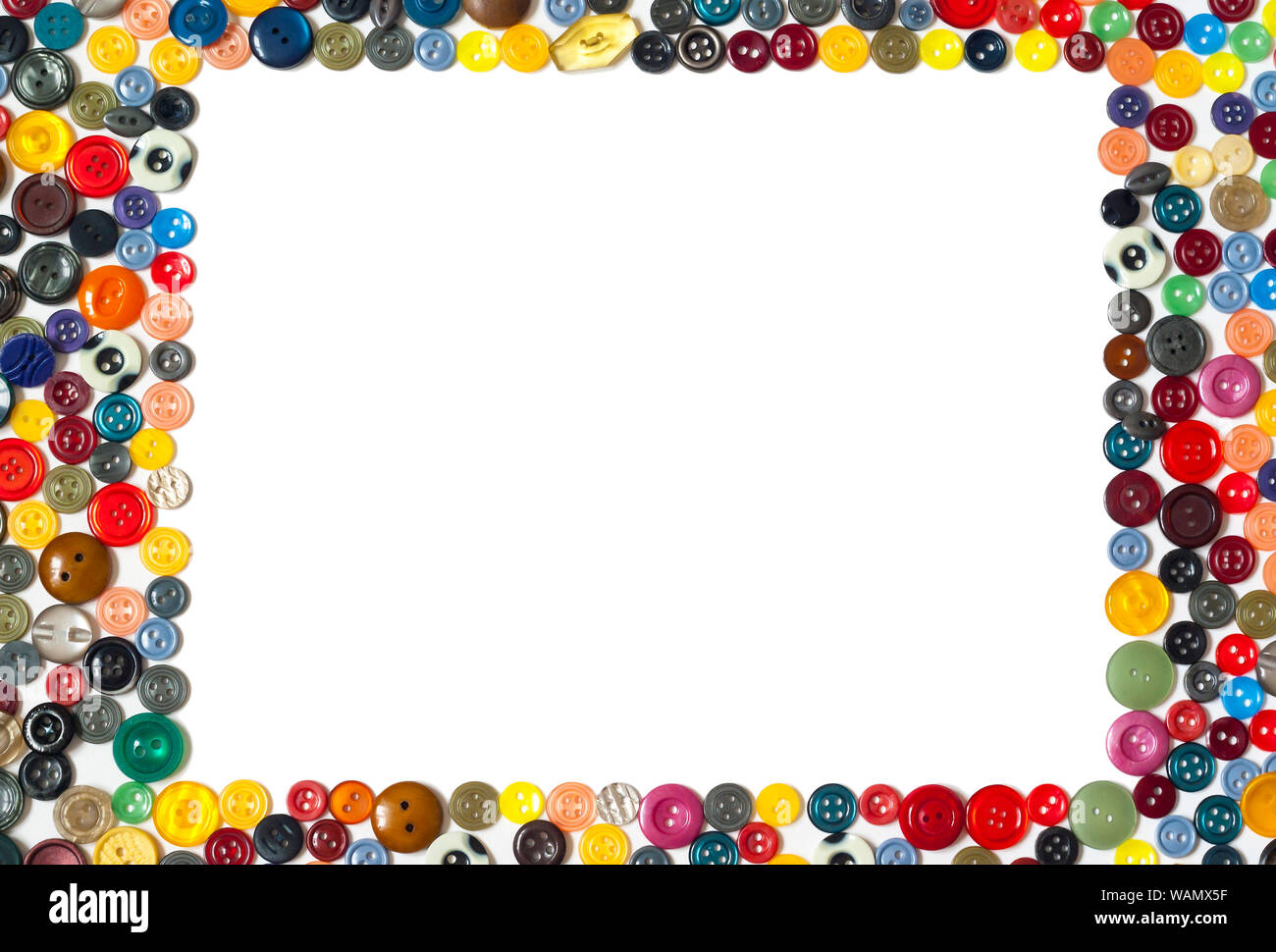background with rectangular frame - multicolored plain buttons ...