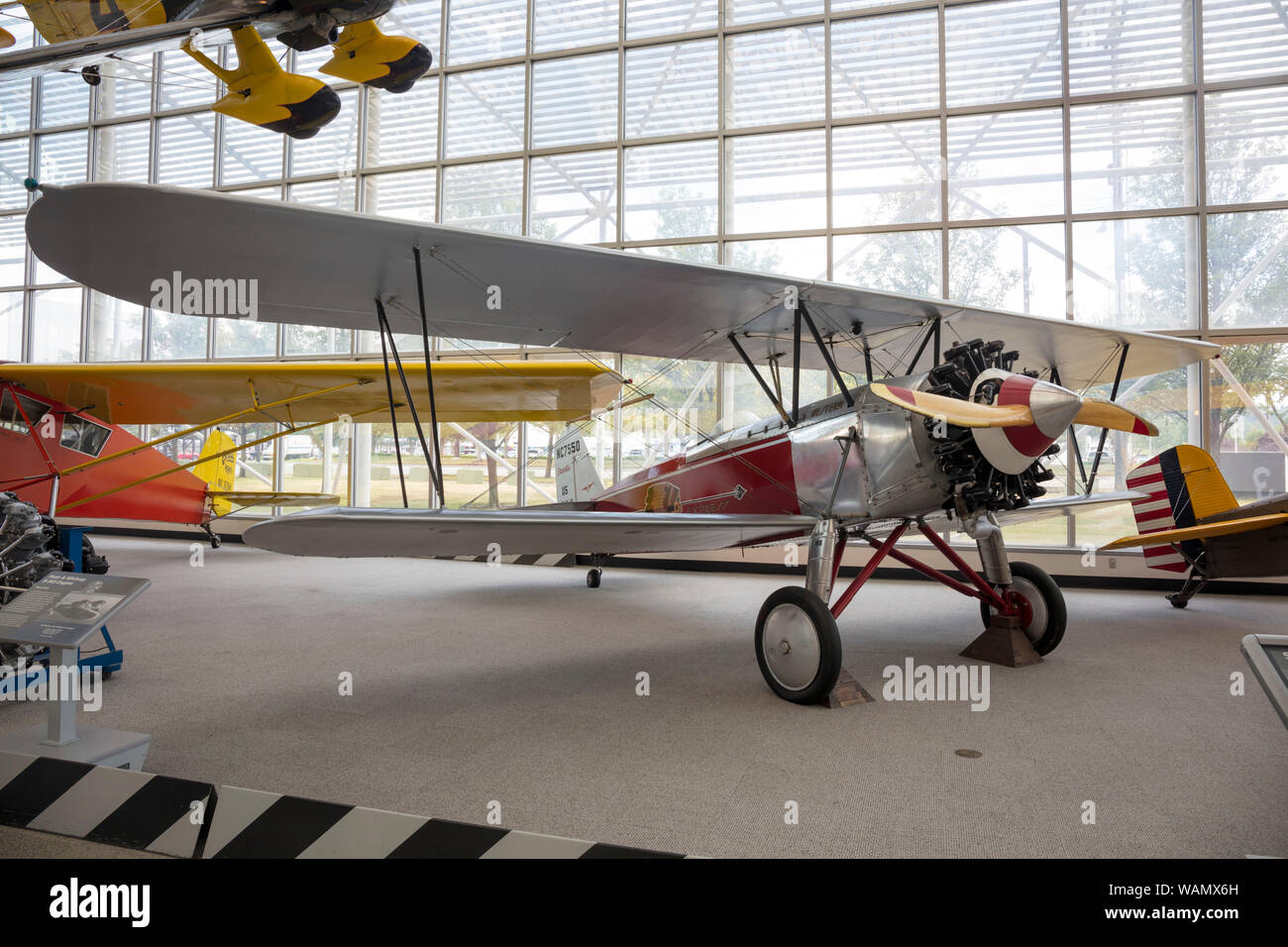 Stearman C3B, 1927, an American-built civil biplane, Boeing Museum of Flight, Boeing Field, Tukwila, Washington State, USA Stock Photo