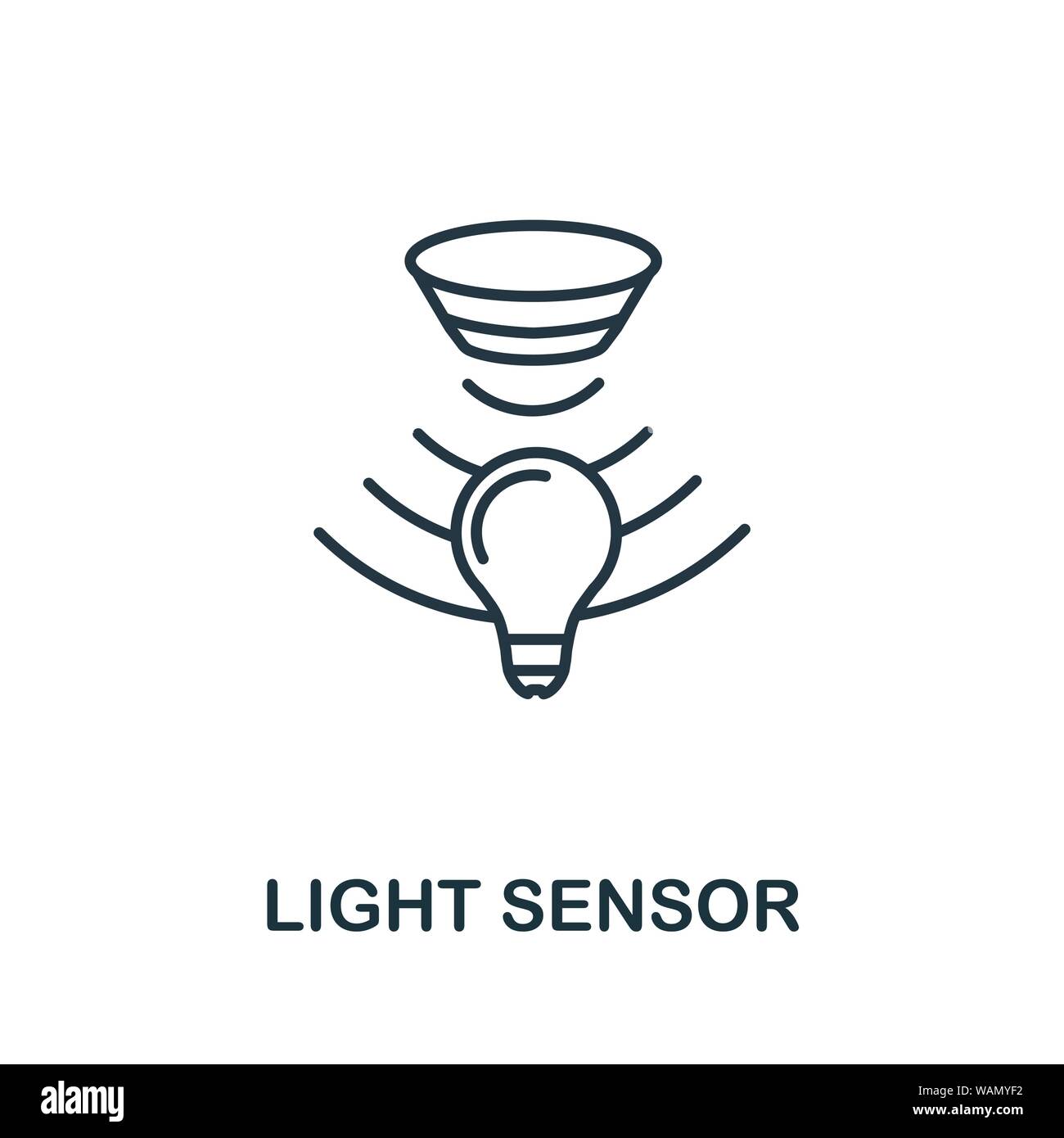 Light Sensor outline icon. Thin line style from sensors icons