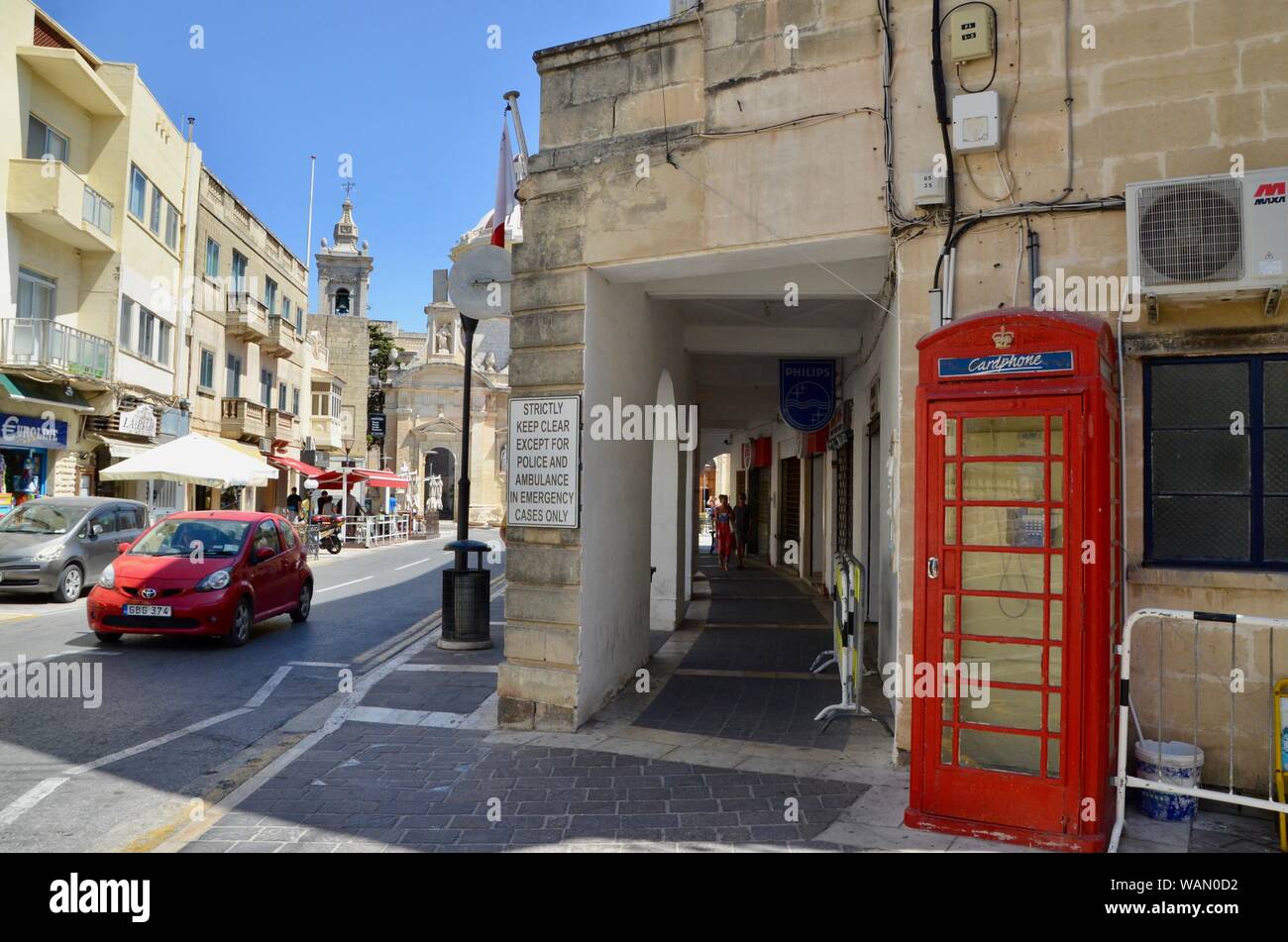 rabat/mdina british red telephone box kiosk malta Stock Photo Alamy