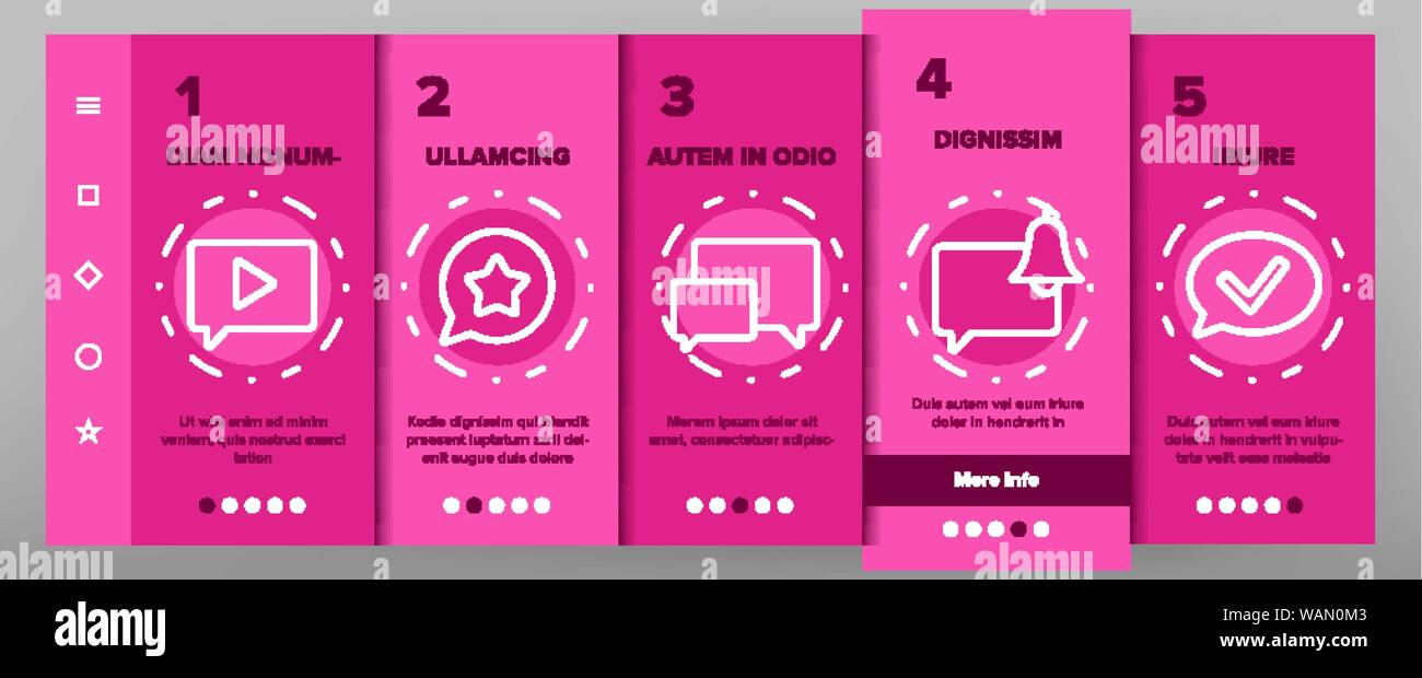 Color Different SMS Message Vector Onboarding Stock Vector Image & Art ...