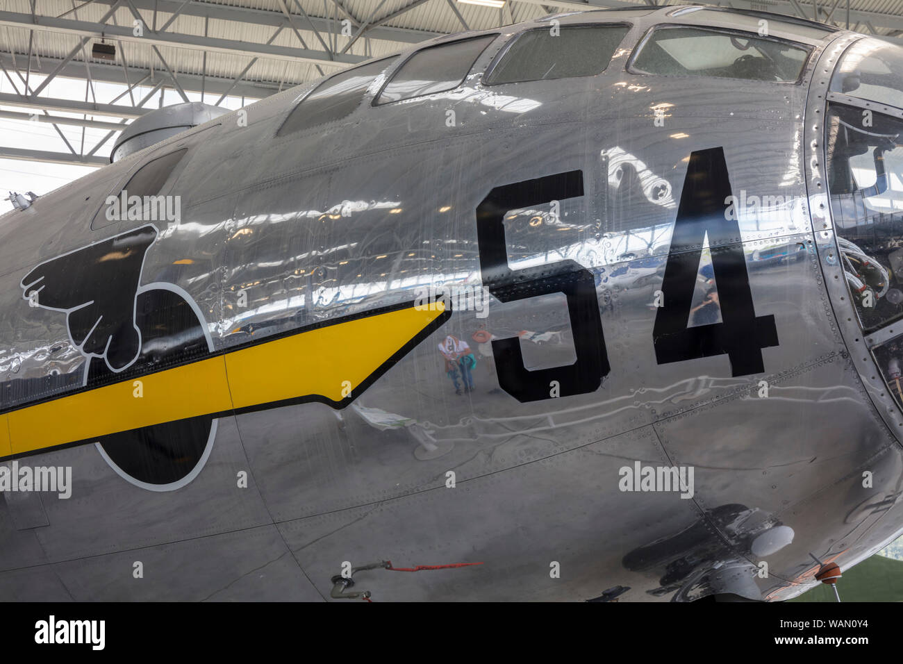 B-29 Superfortress super bomber, Boeing Museum of Flight, Boeing Field, Tukwila, Washington State, USA Stock Photo