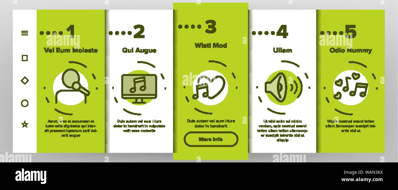 Color Different Singing Vector Onboarding Stock Vector Image & Art - Alamy
