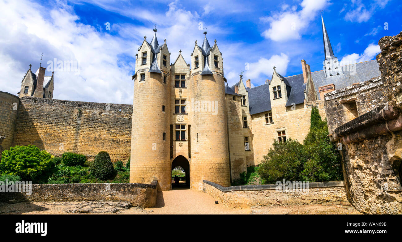 Beautiful Montreuil Bellay castle,Loire Valley,France. Stock Photo