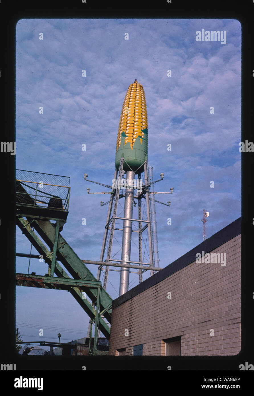 Corn water tower, Seneca Foods, Route 14, Rochester, Minnesota Stock ...