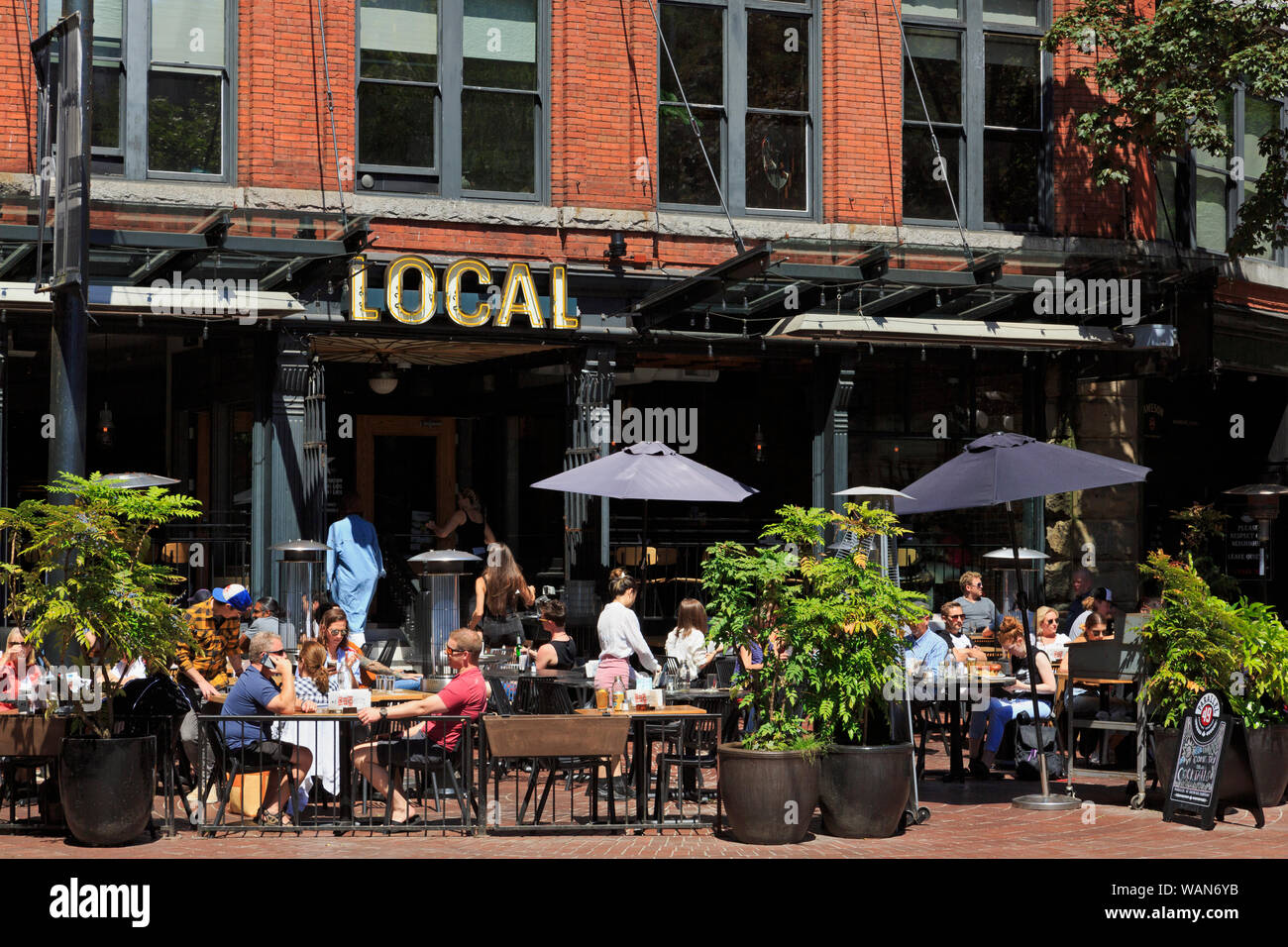 Gastown and vancouver and restaurant hires stock photography and