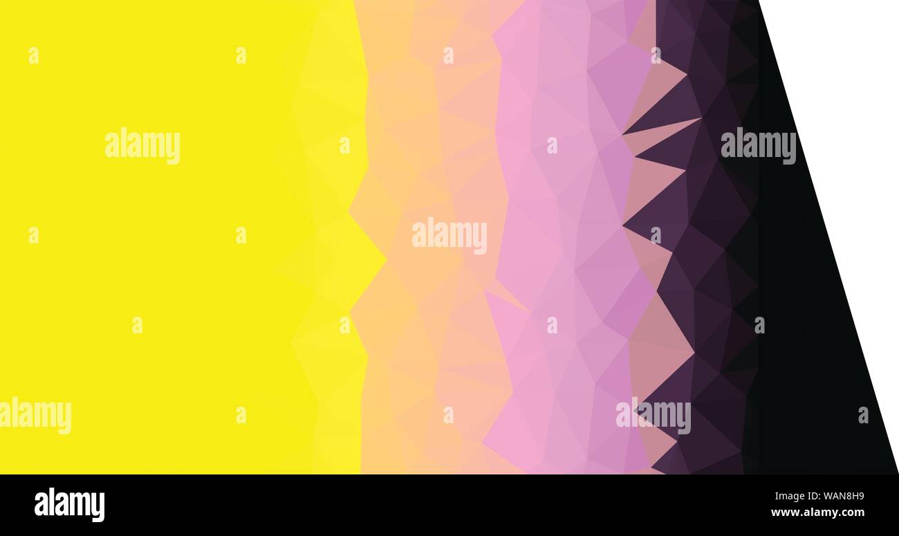 Dark Yellow, Purple, Black triangular low poly, Mosaic pattern Background, Vector illustration graphic, Creative Origami style with gradient Stock Vector