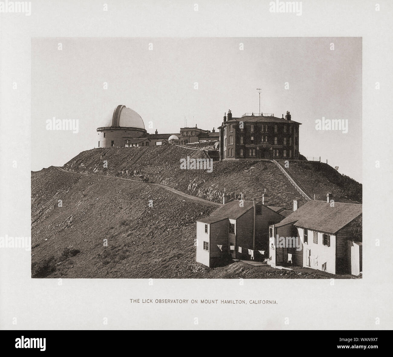 The Lick Observatory, near San Jose, California, USA in the late 19th century.  From the book The United States of America - One Hundred Albertype Illustrations From Recent Negatives of the Most Noted Scenes of Our Country, published 1893. Stock Photo