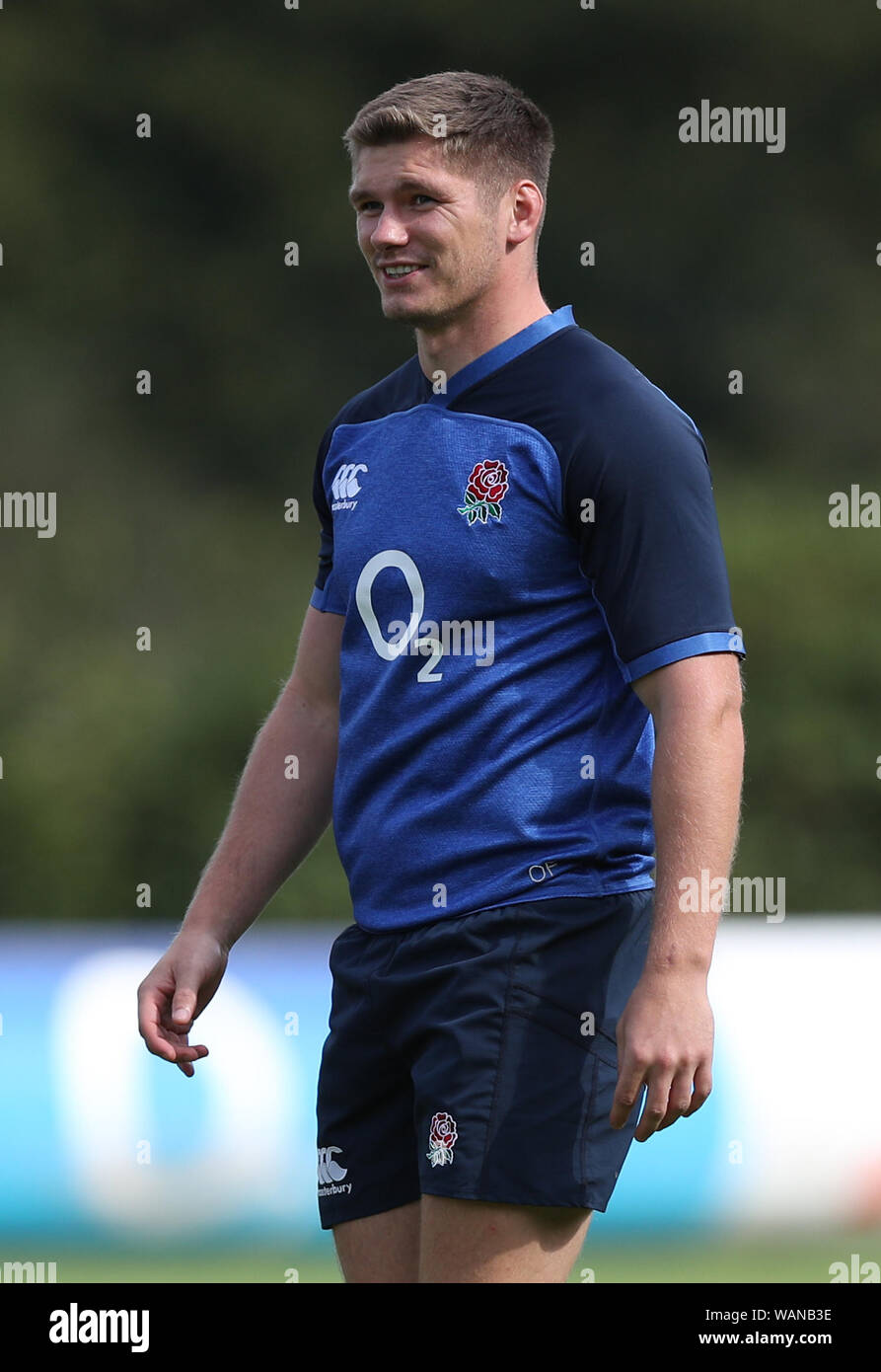 England S Owen Farrell During The Training Session At Pennyhill Park Bagshot Stock Photo Alamy