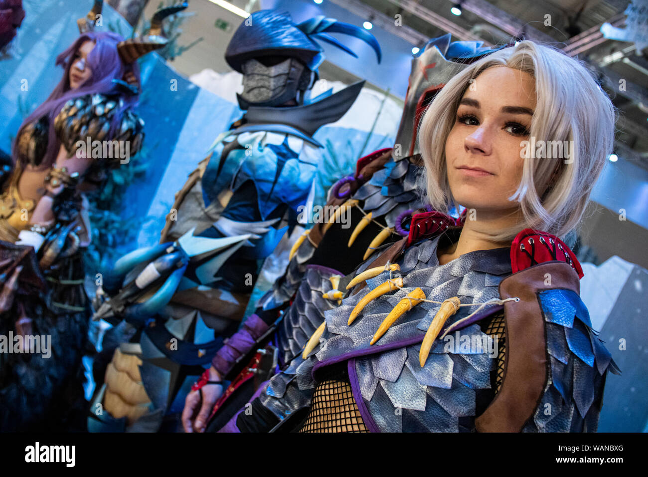 Cologne Germany th Aug 19 Gamescom 19 Costumed Cosplayer Are Posing For Action Role Playing Game