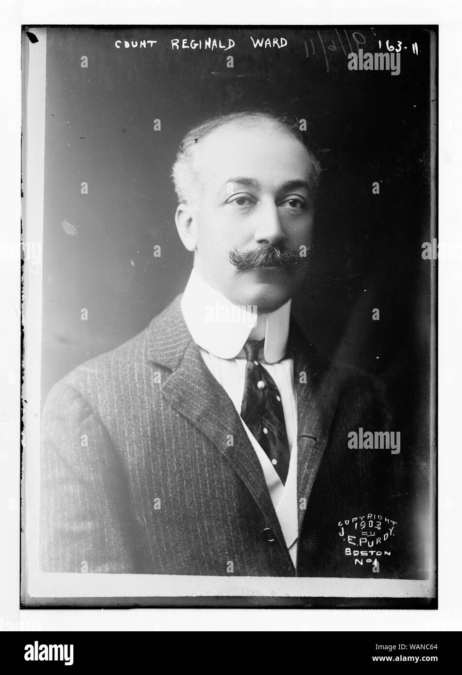 Count Reginald Ward, portrait bust, copyright J.E. Purdy, Boston / J.E