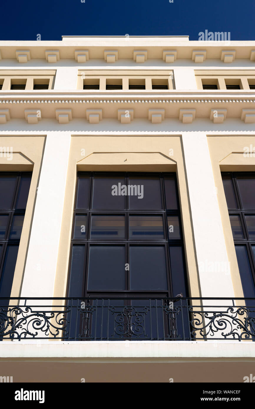 Details of architecture of the Municipal Casino of Biarritz.  This space greets the G7 Summit 2019 from the 24th to 26th August. Stock Photo