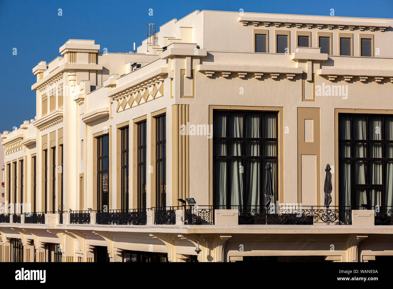 The Municipal Casino of Biarritz (Atlantic Pyrenees - Aquitaine - France). This space greets the G7 Summit 2019 from the 24th to 26th August. Stock Photo