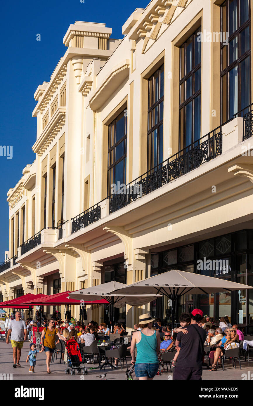 The Municipal Casino of Biarritz (Atlantic Pyrenees - Aquitaine - France). This space greets the G7 Summit 2019 from the 24th to 26th August. Stock Photo