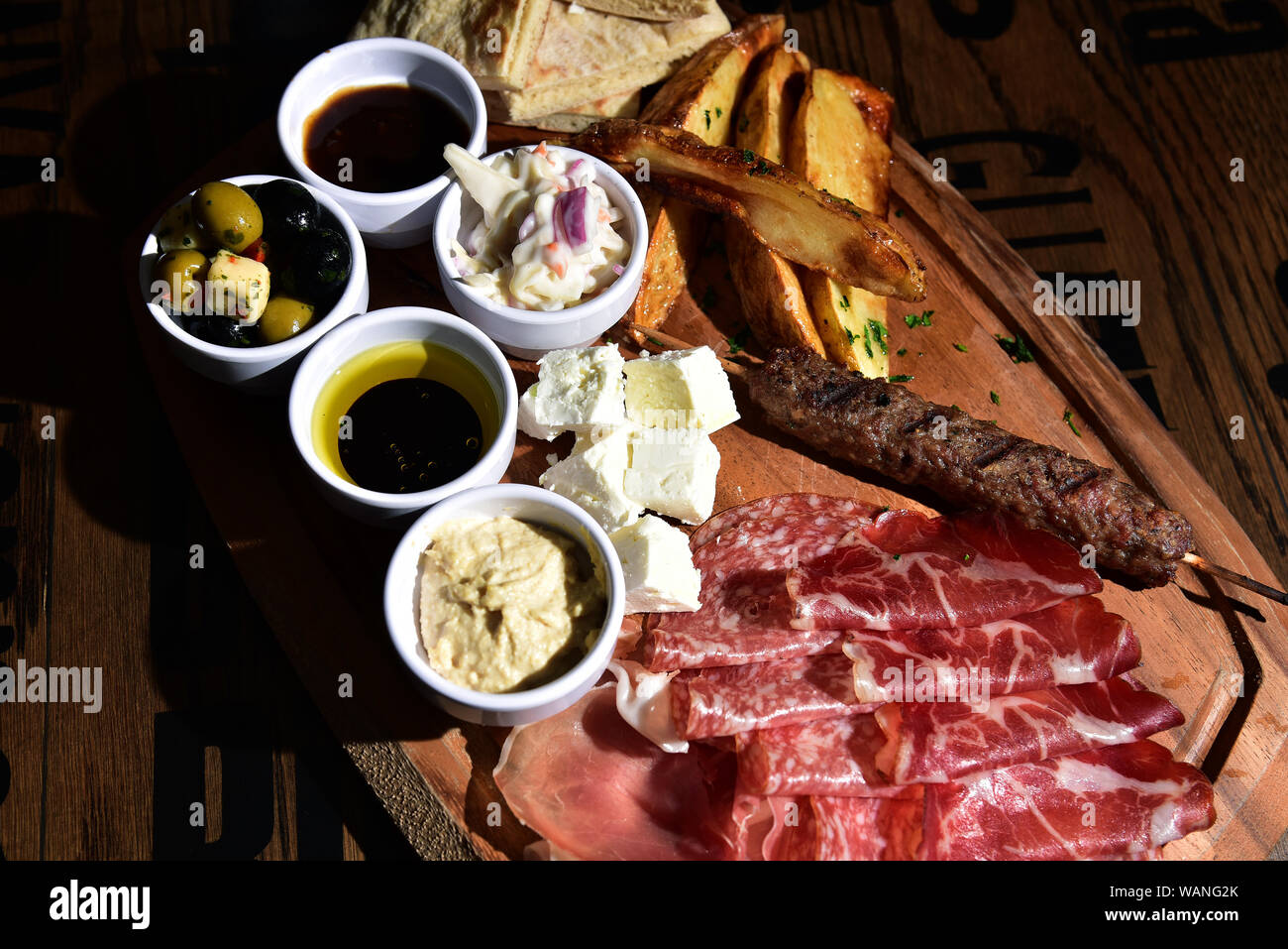 Antipasto (plural antipasti) or starter platter Stock Photo Alamy