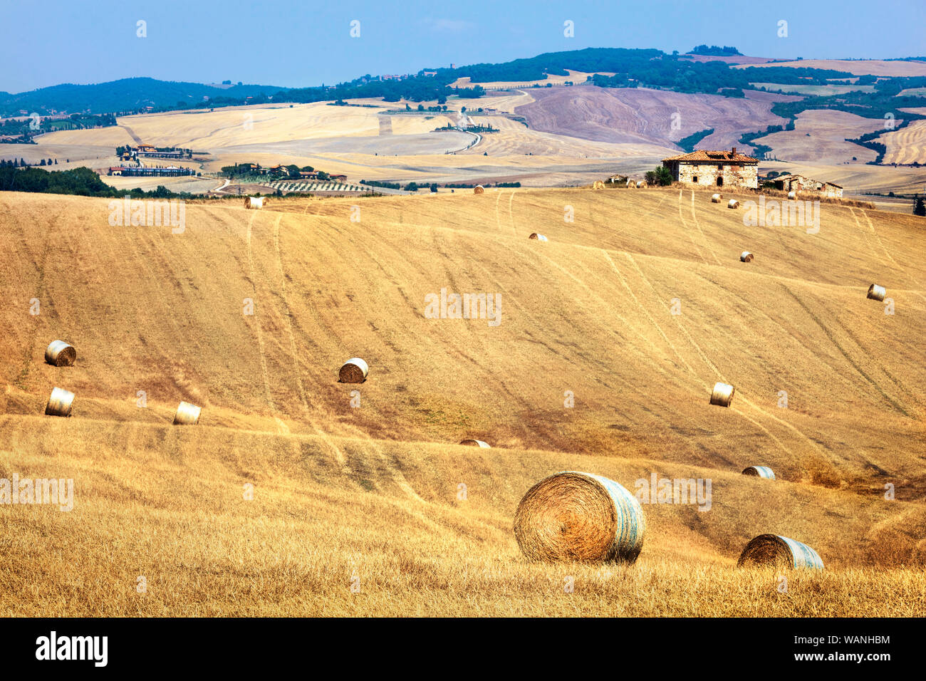 Impressive landscape of Tuscany,Val d’ Orcia,Italy. Stock Photo