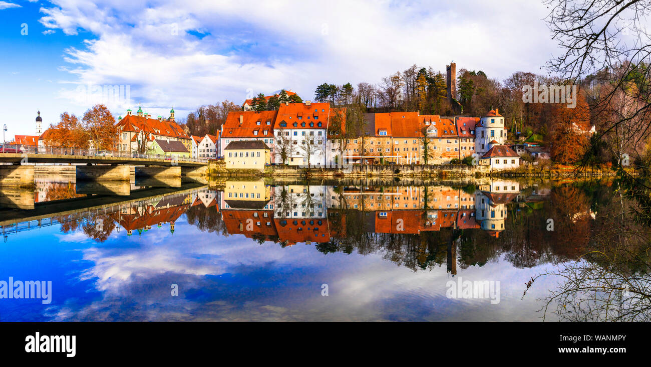 Beautiful Landsberg am Lech village,Bavaria,Germany Stock Photo