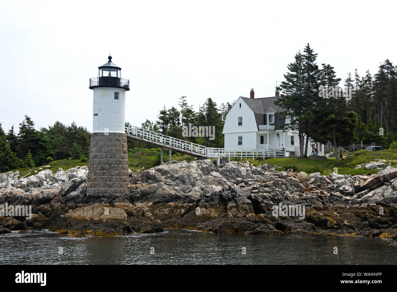 The old Isle au Haut lighthouse is now an inn, Isle au Haut, Maine