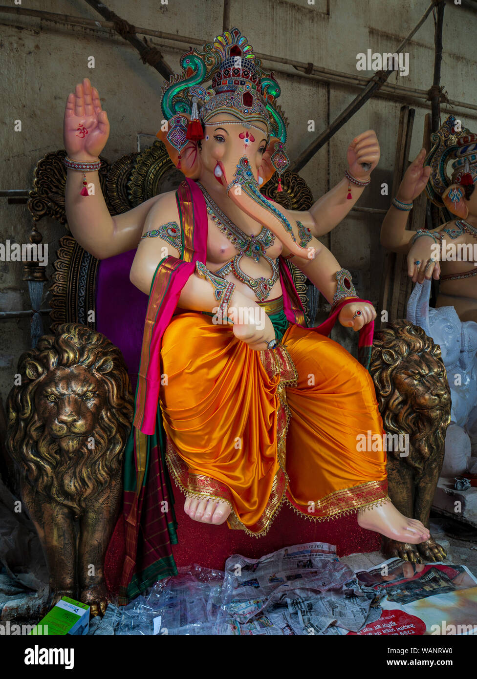 18 Aug 2019 inside of workshop making Hindu God Ganesha idol,with ...