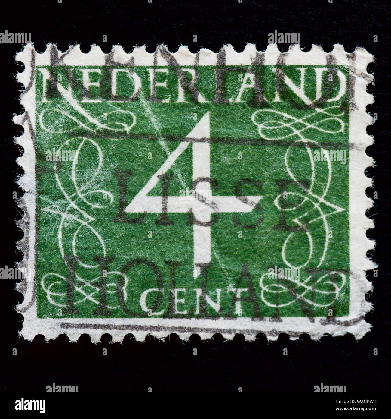 Netherlands Postage Stamp Numeral Stock Photo Alamy