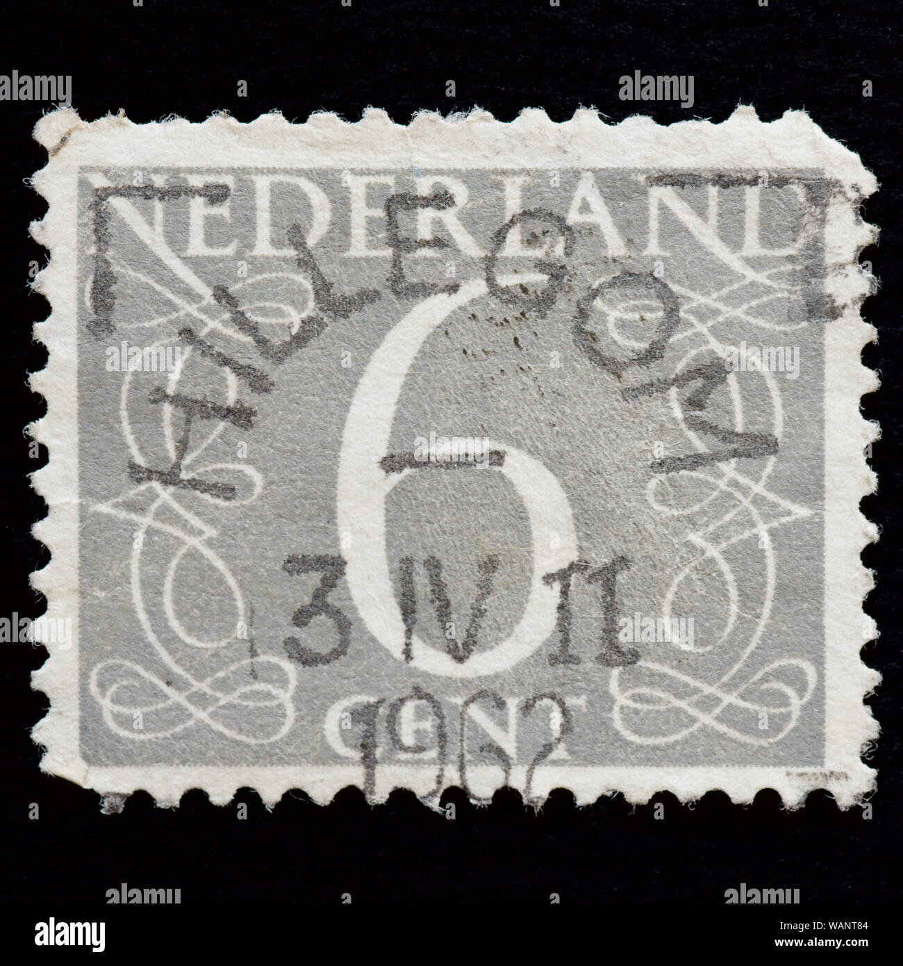 Netherlands Postage Stamp Numeral Stock Photo Alamy
