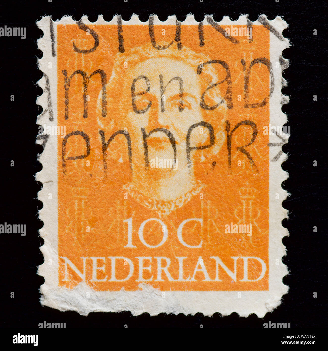 Netherlands Postage Stamp - Queen Juliana Stock Photo