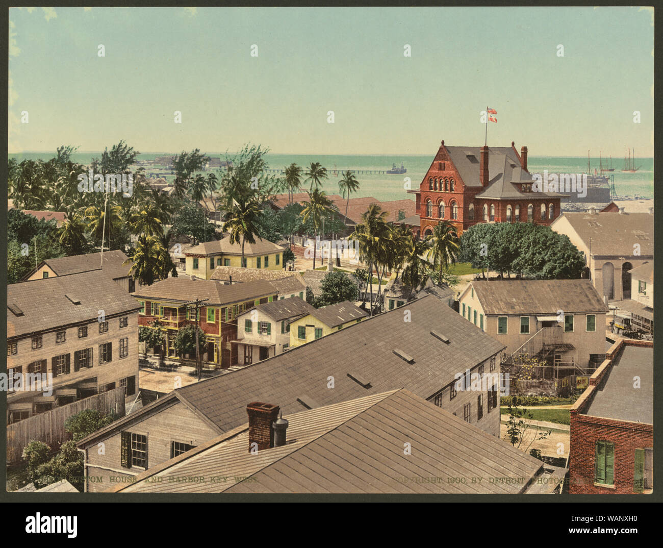 Custom House and harbor, Key West Stock Photo Alamy