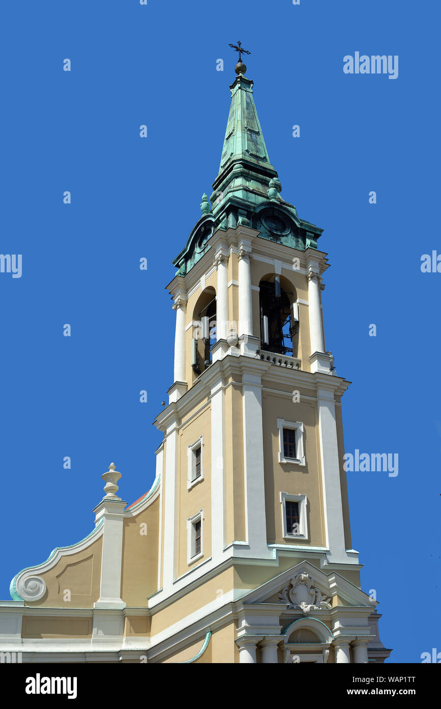 Holy Spirit Church on the market place Rynek Staromiejski in Torun - Poland. Stock Photo