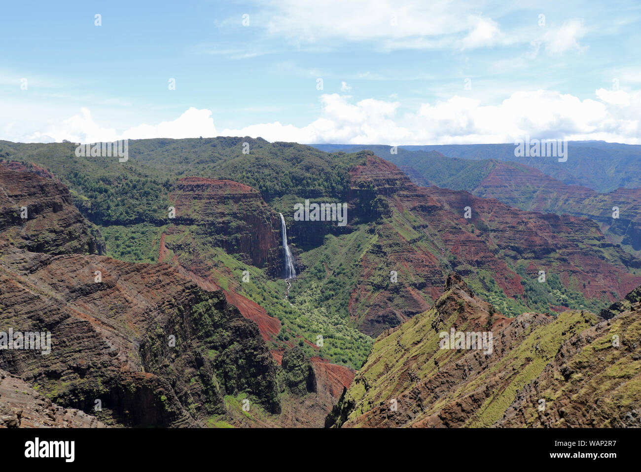 Hiking in Waimea Canyon on Kauai Stock Photo Alamy