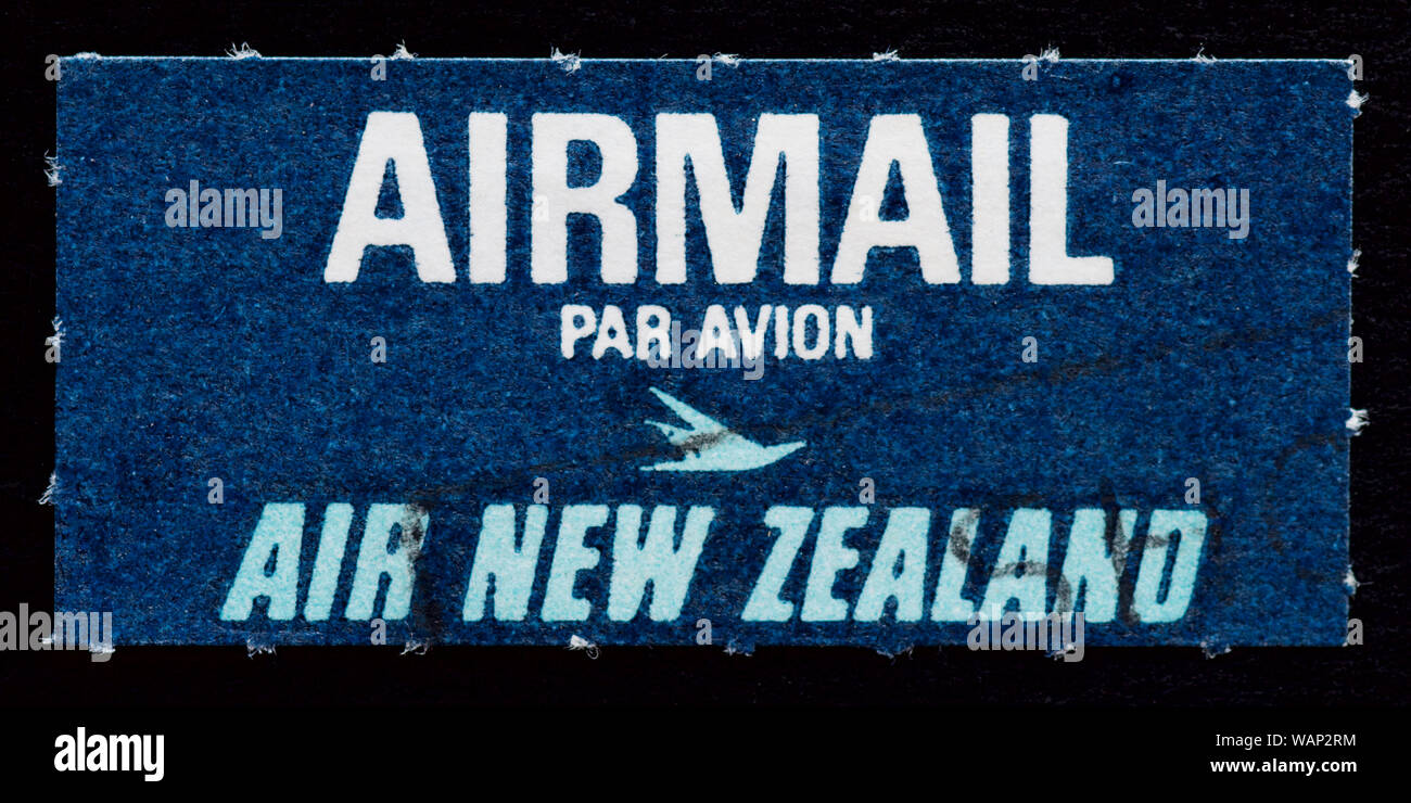 New Zealand Postage Stamp Airmail Stock Photo Alamy