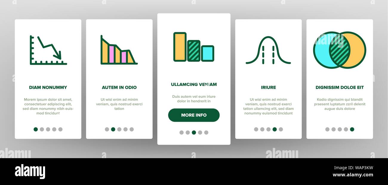 Color Different Graph Vector Onboarding Stock Vector Image & Art - Alamy