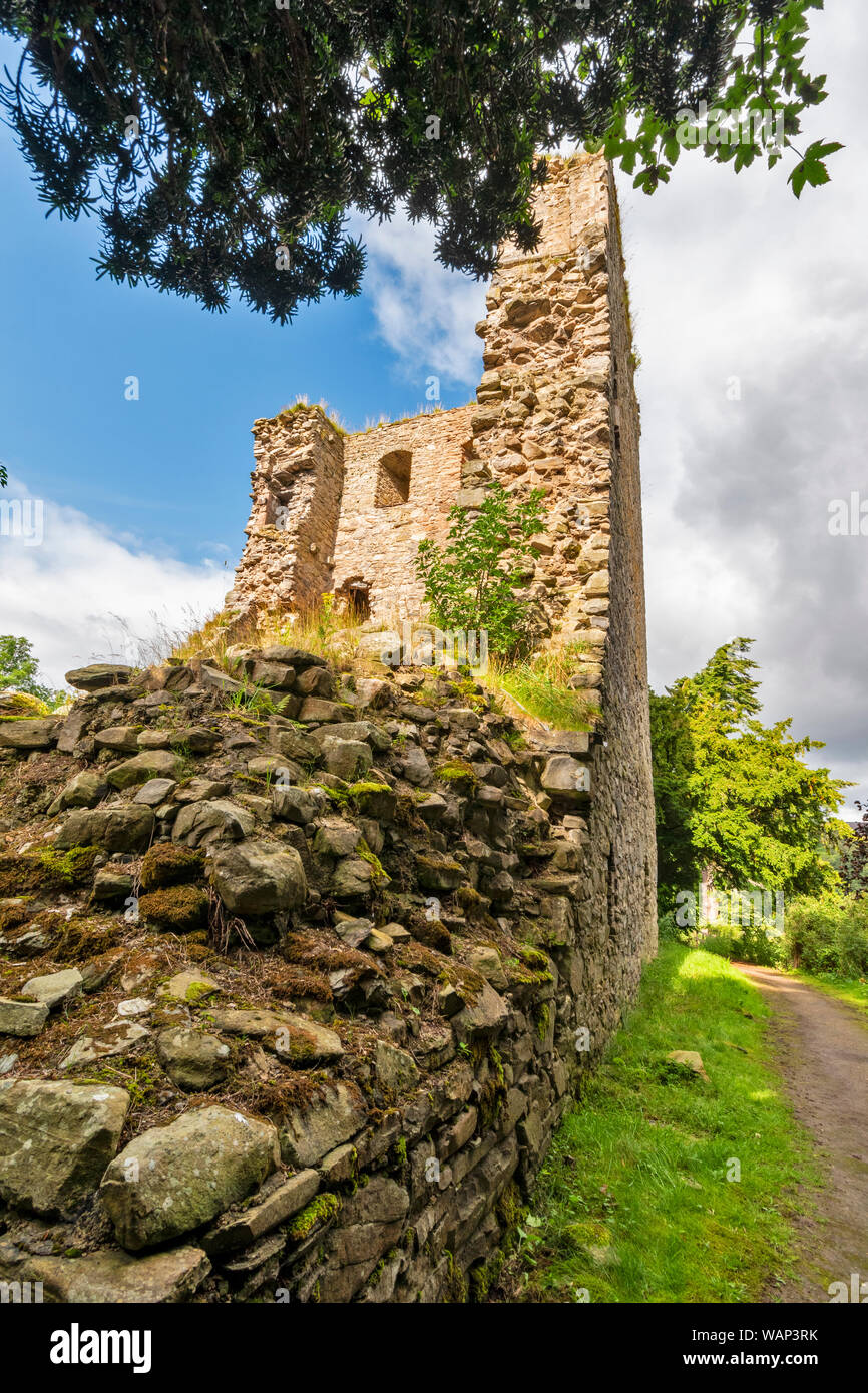 DRUMIN CASTLE GLENLIVET ESTATE MORAY SCOTLAND INTERIOR SHOWING REMAINS