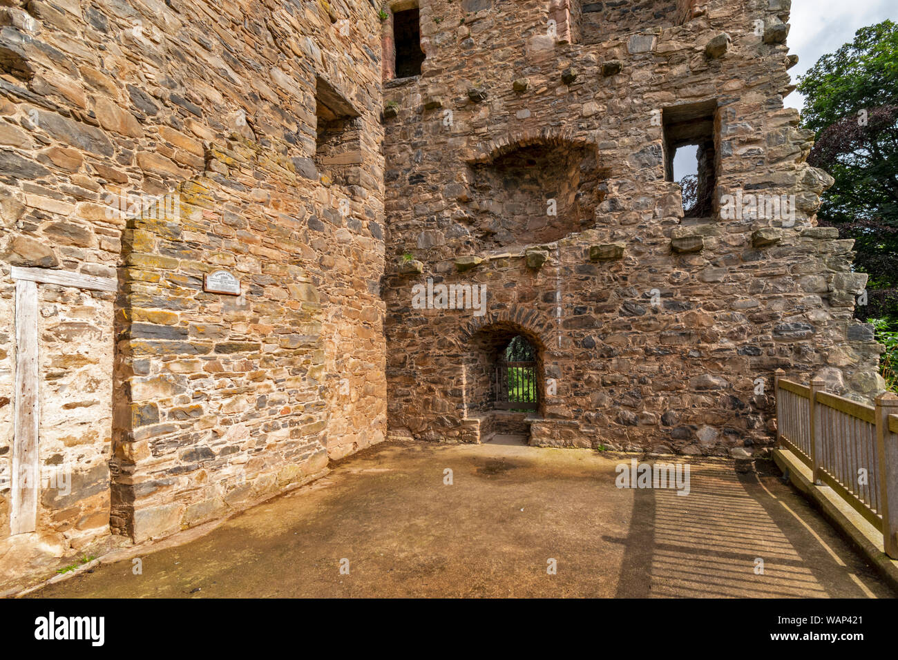 DRUMIN CASTLE GLENLIVET ESTATE MORAY SCOTLAND INTERIOR SHOWING WALLS