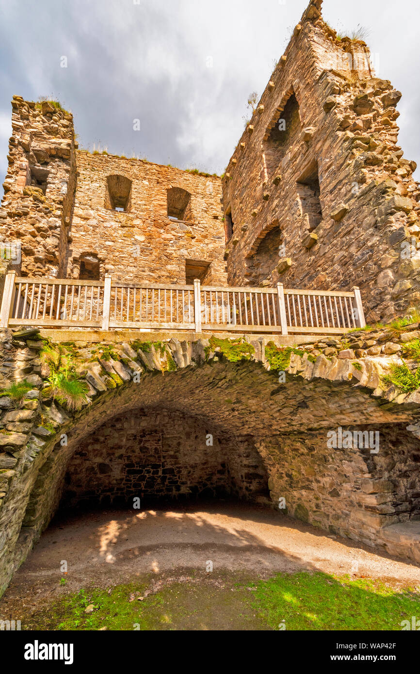 DRUMIN CASTLE GLENLIVET ESTATE MORAY SCOTLAND INTERIOR WITH VAULTING