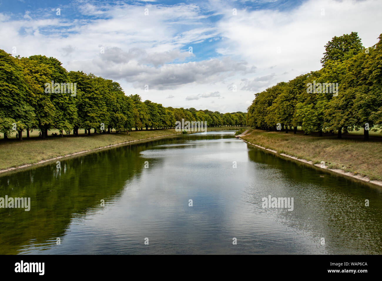 lake view at Decksteiner Weiher in Cologne Stock Photo