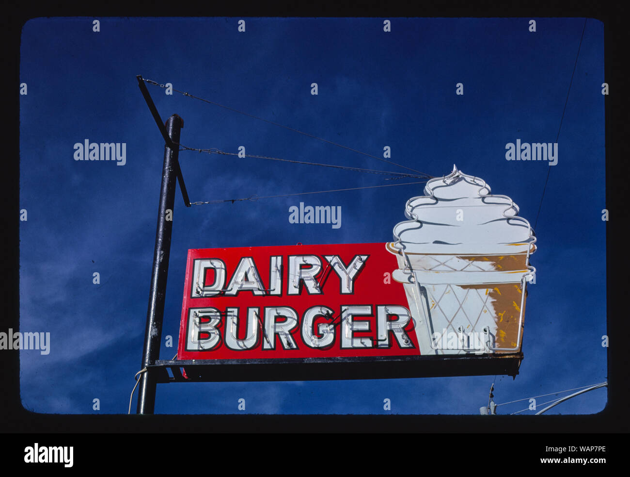 Dairy Burger ice cream sign, Bowie, Arizona Stock Photo Alamy