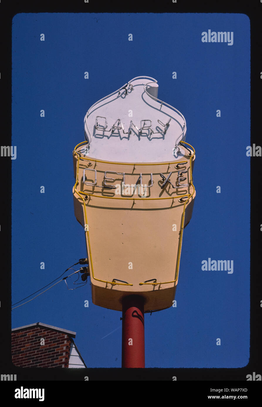 Dairy Deluxe Ice Cream DriveIn sign, Birmingham, Michigan Stock Photo