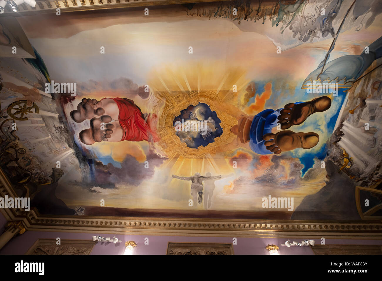 Painted Ceiling At Salvador Dali Museum In Figueres Catalonia