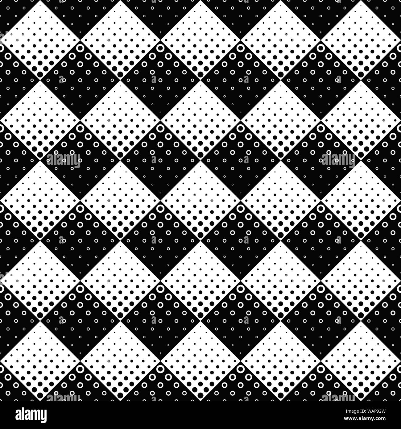 Black white seamless circle pattern background design - monochrome ...