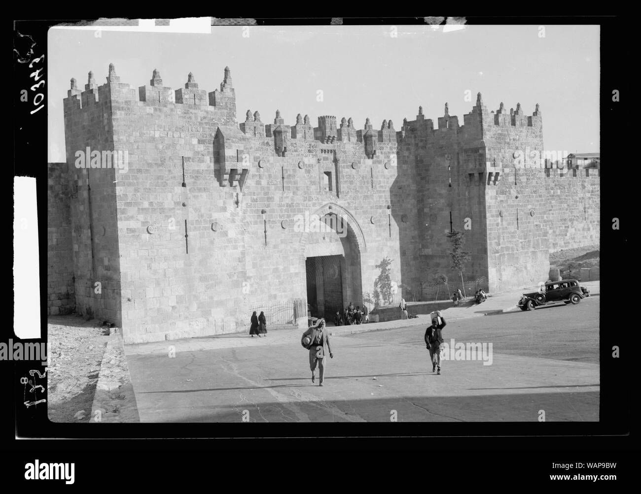 Old city gate and towers Black and White Stock Photos & Images - Alamy