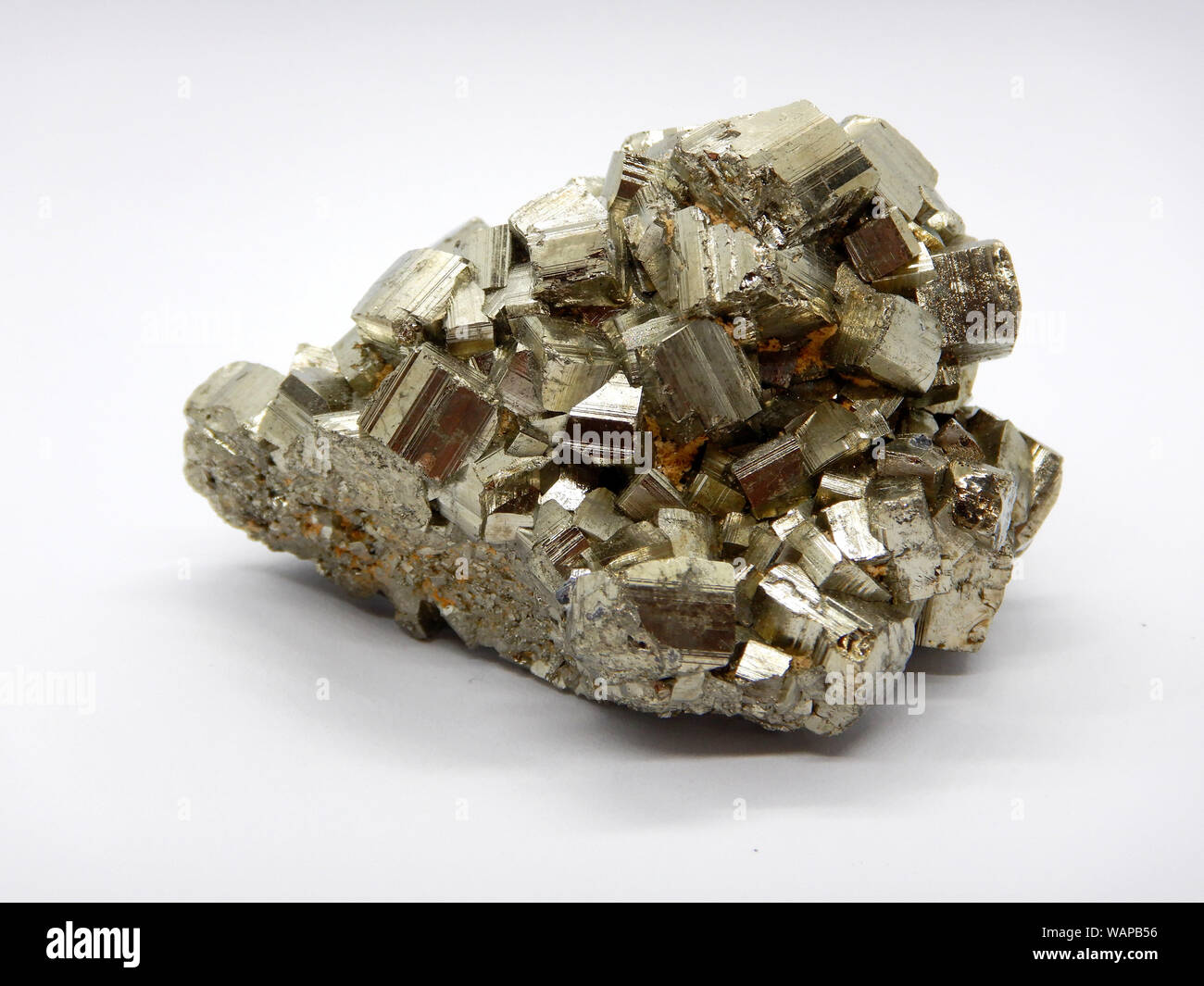 Pyrite crystal close-up, sulfide mineral Stock Photo - Alamy