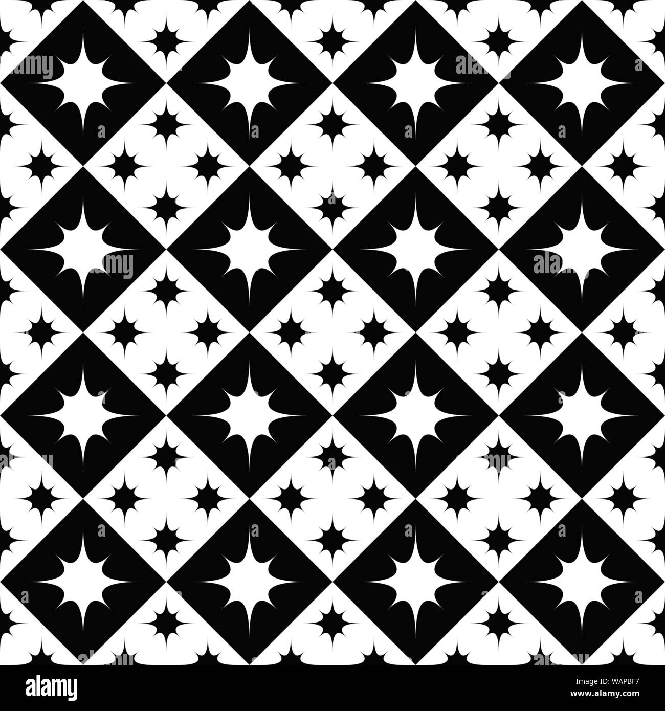 Black And White Geometrical Star Pattern Background Design Monochrome Vector Illustration From 8095
