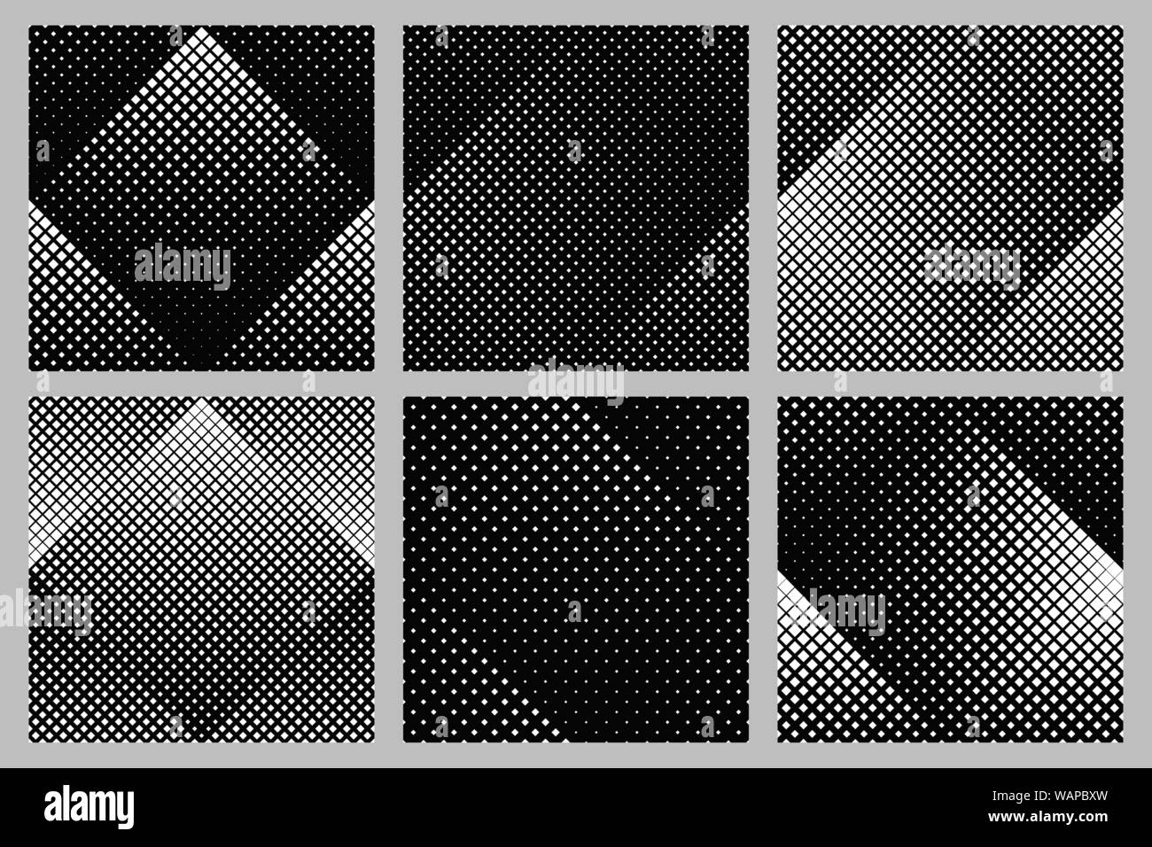 Square pattern background set - abstract vector graphic from diagonal ...