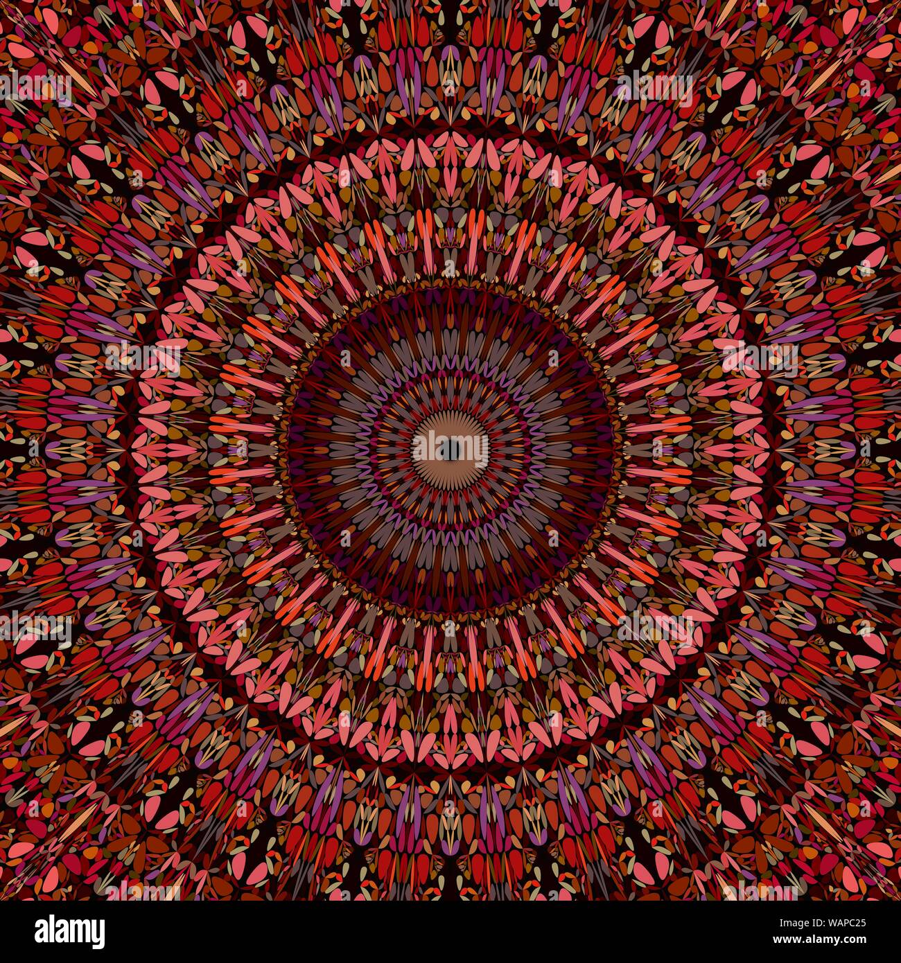Abstract floral mandala background design - circular vector geometry ...