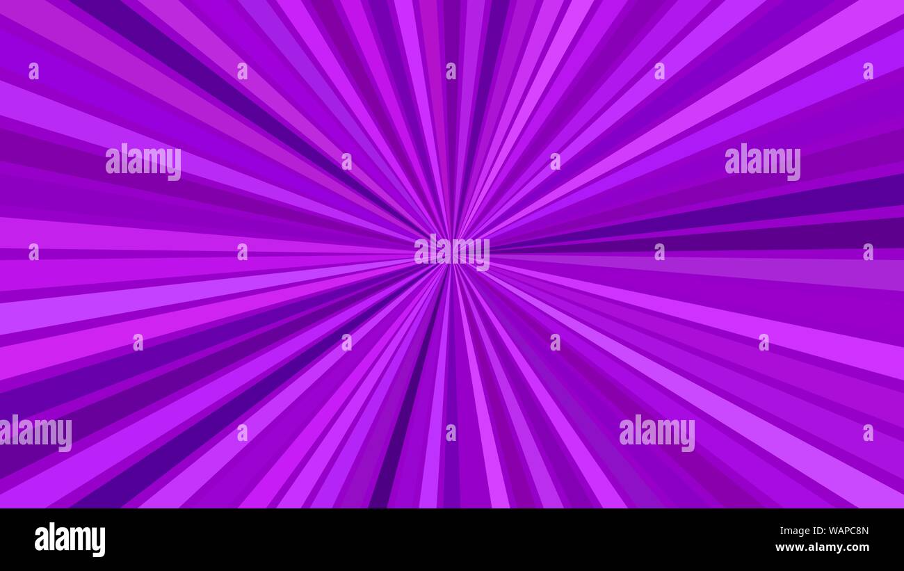 Purple abstract hypnotic starburst stripe background - vector explosion graphic design Stock Vector