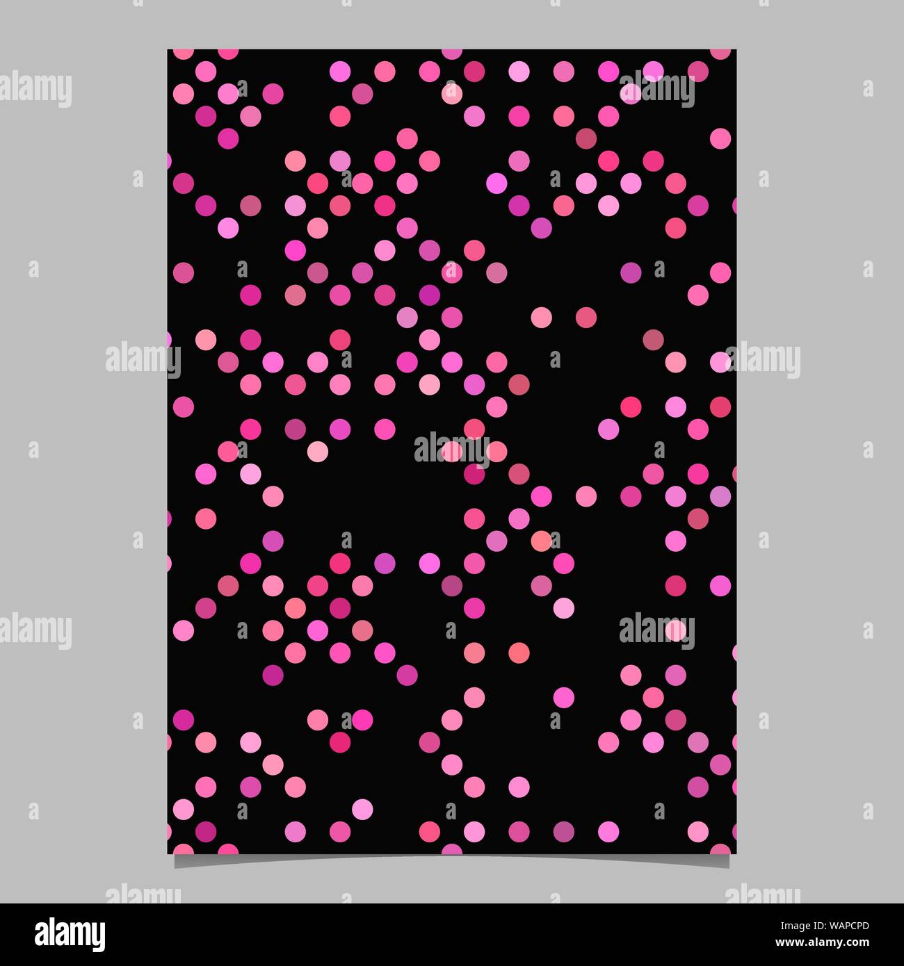 Pink abstract dot pattern brochure background - vector stationery ...